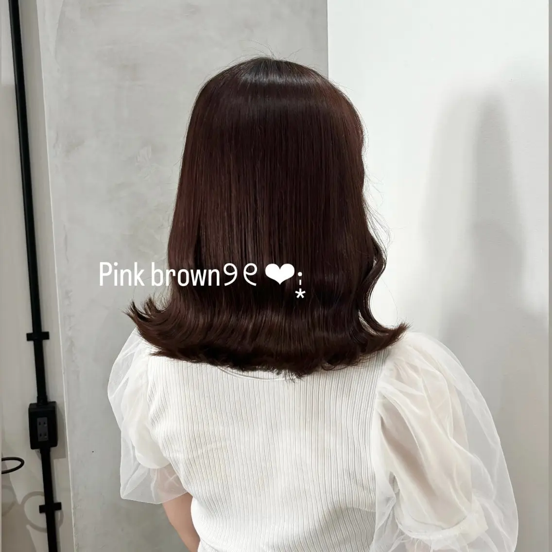 セミロング カラー 𝑴𝒊𝒌𝒖💝 透明感モテカラーのヘアスタイル