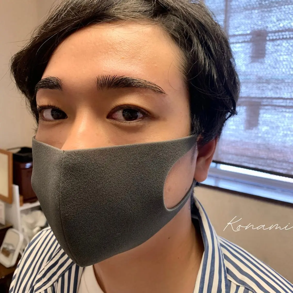 メンズ アイブロウ ワックス脱毛 シードリン 府内店 小波のヘアスタイル