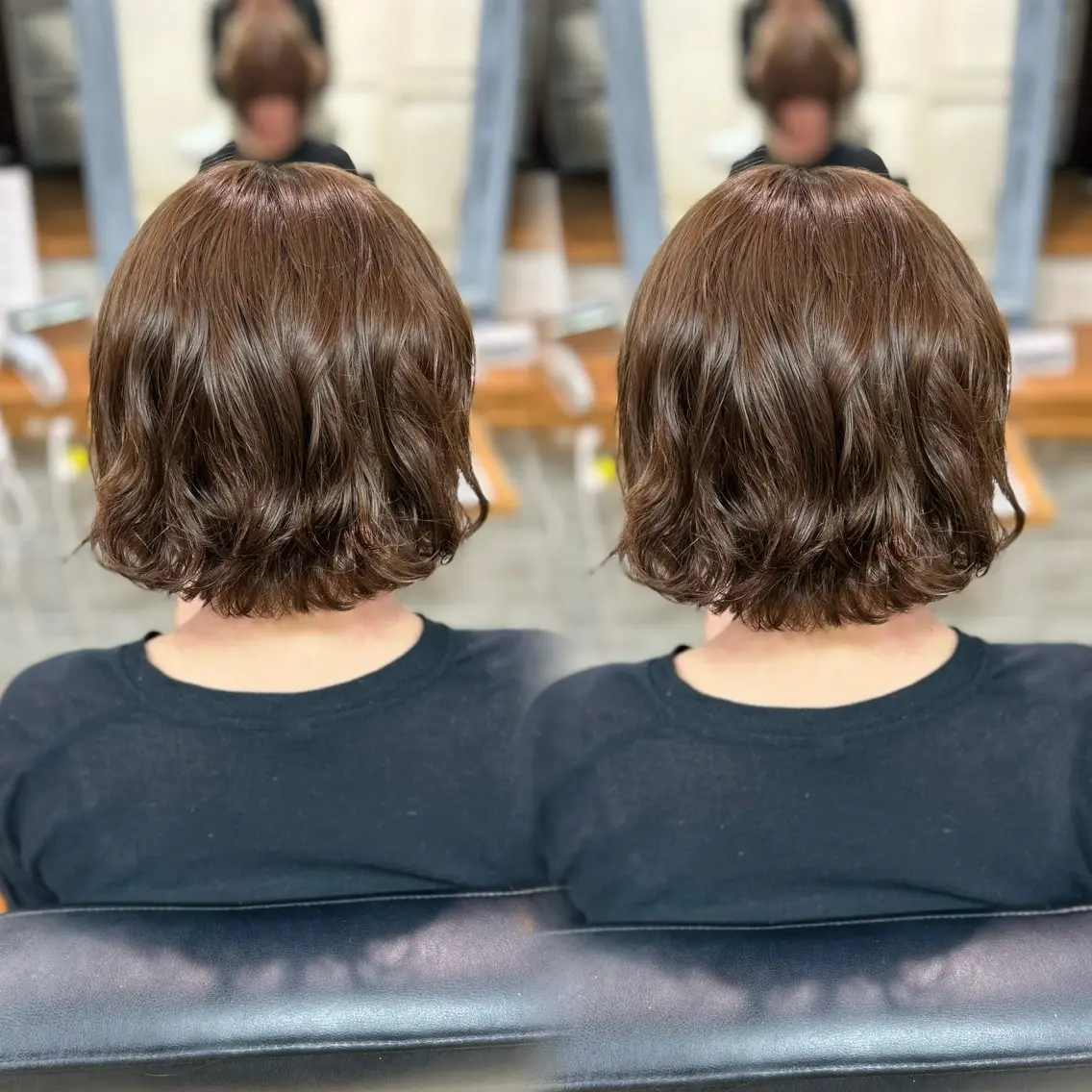 ショート ヘアカラー 🩶【巻ける縮毛 矯正】🩶蘭のマツエク・マツパデザイン