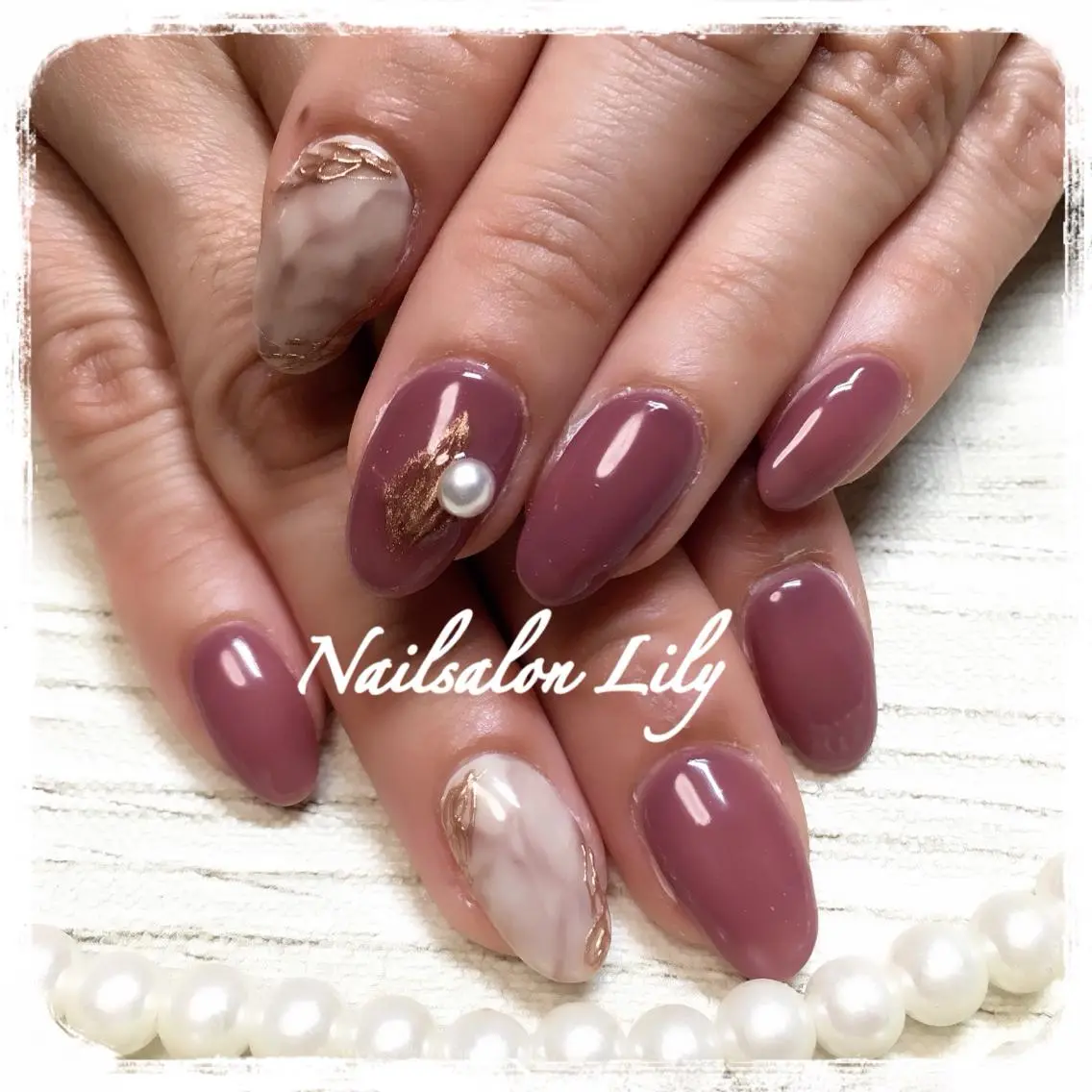 ネイル 大理石ネイル(マーブル) Lily*nail 🌻Mii🌻のネイルデザイン