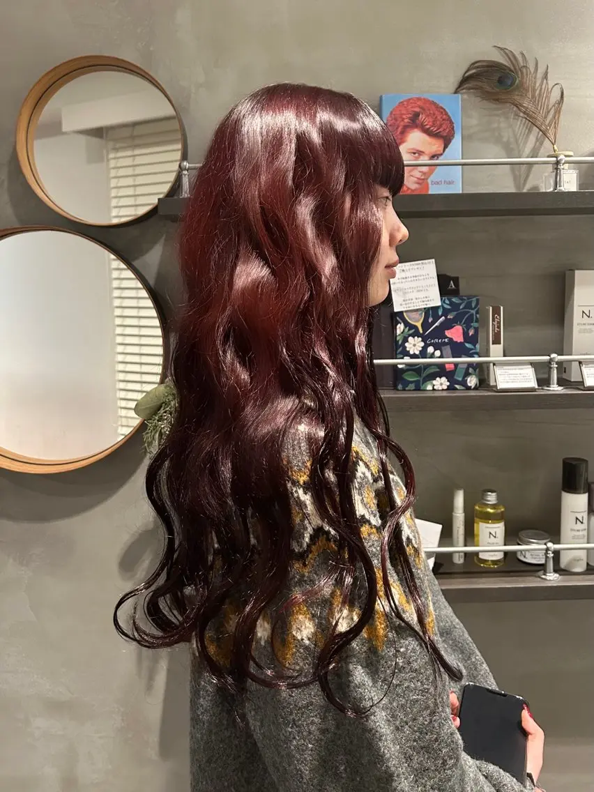 ロング カラー ヘアカラー トリートメント タナカ カナ🫧のヘアスタイル