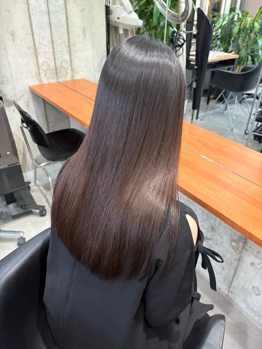 ロング 縮毛矯正 トリートメント 髪質改善／縮毛矯正 関根青葉のヘアスタイル
