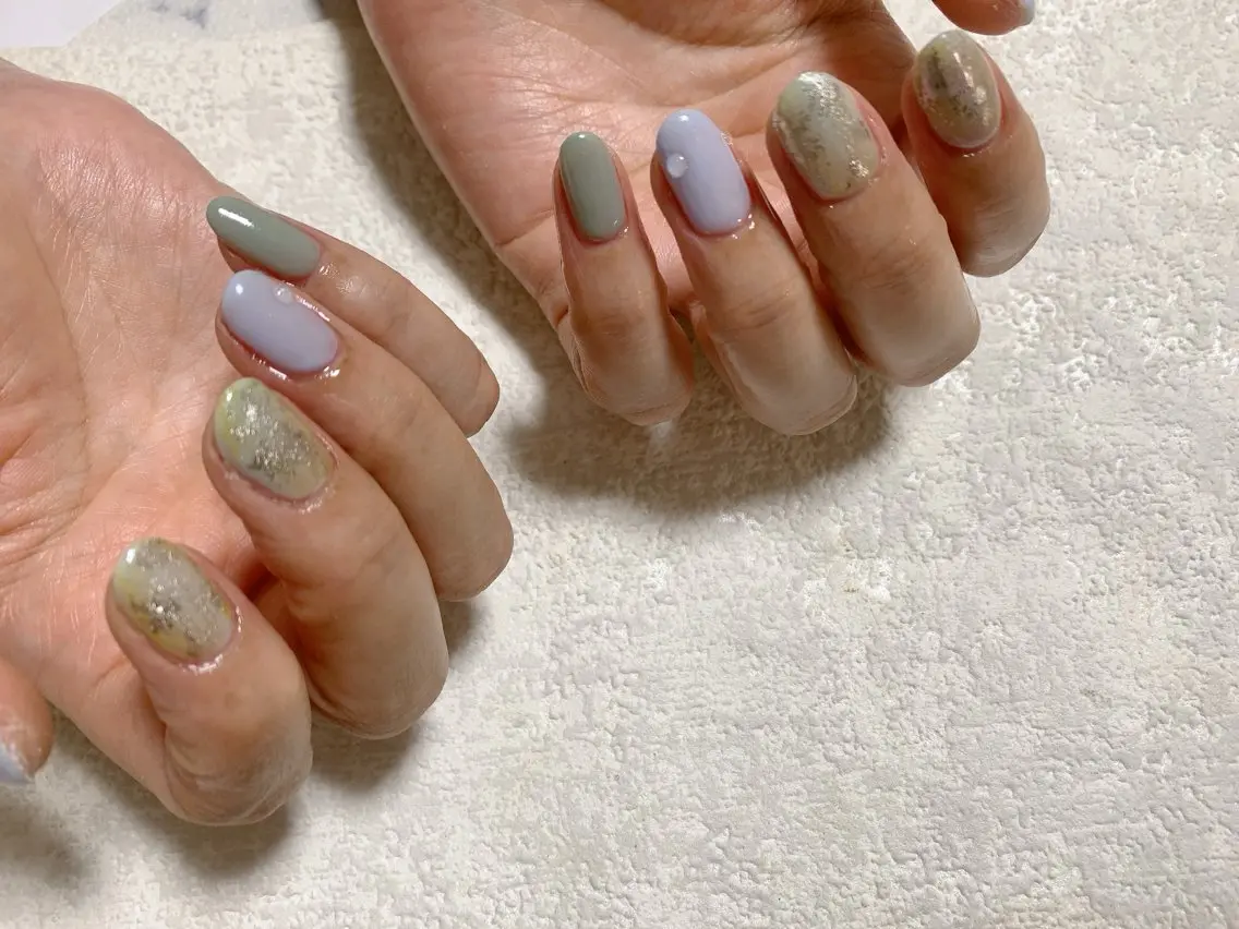 ネイル ジェルネイル メンズネイル ニュアンスネイル ワンカラーネイル パラジェル kiki nail たまプラーザのネイルデザイン