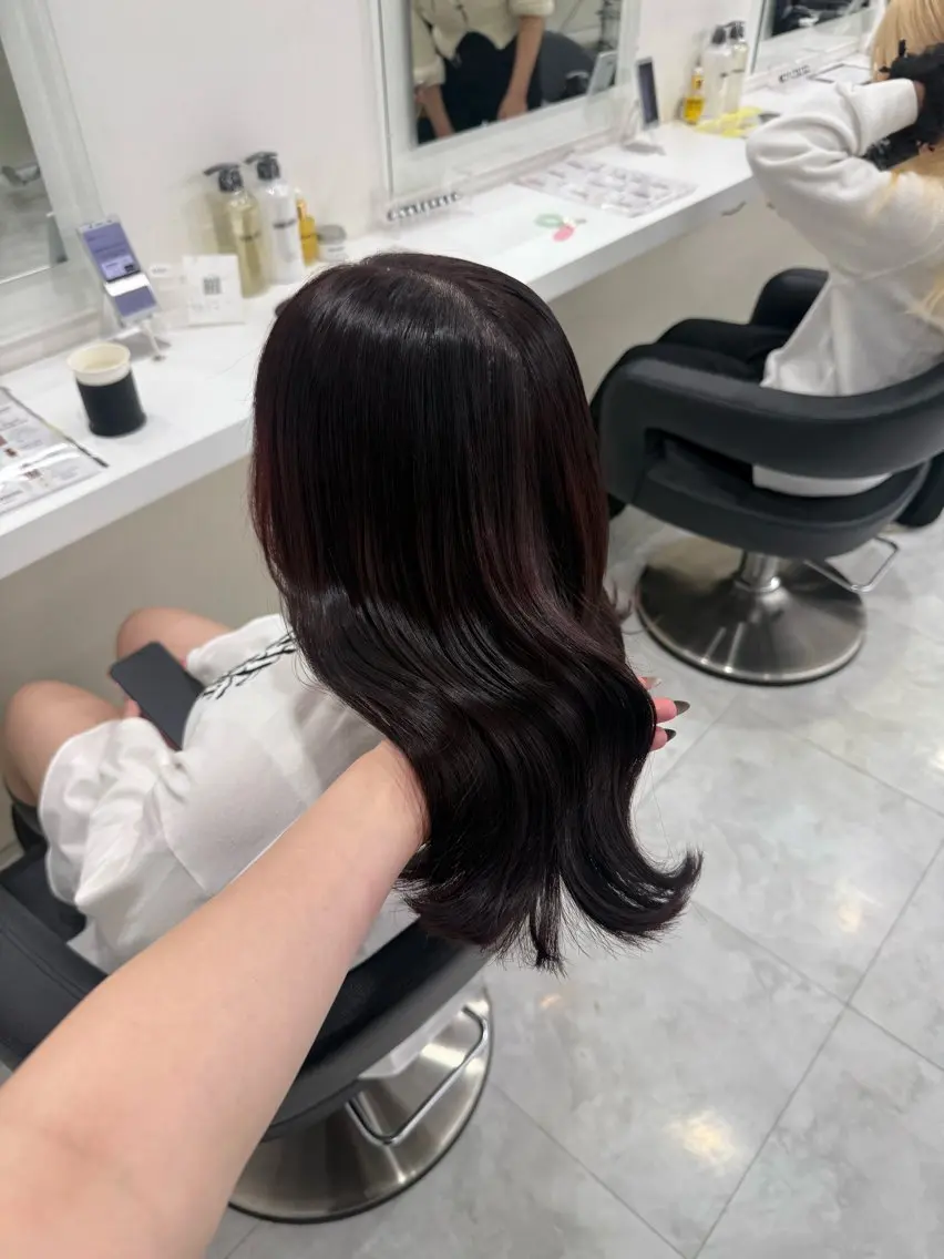 ミディアム カラー ヘアアレンジ ヘアカラー 暖色/Wカラー/レッ ド/Anri🥀のヘアスタイル