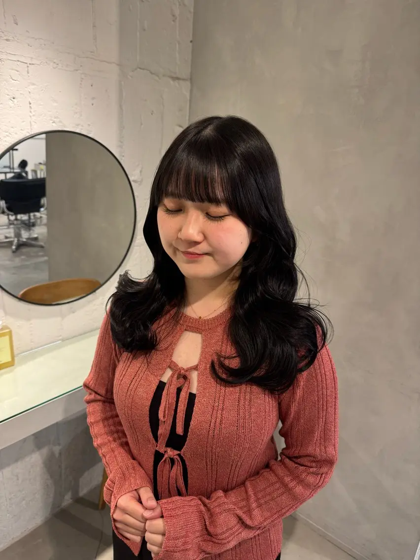 セミロング カット ヘアセット 新宿/顔周りカット +レイヤー=しずく♩のヘアスタイル