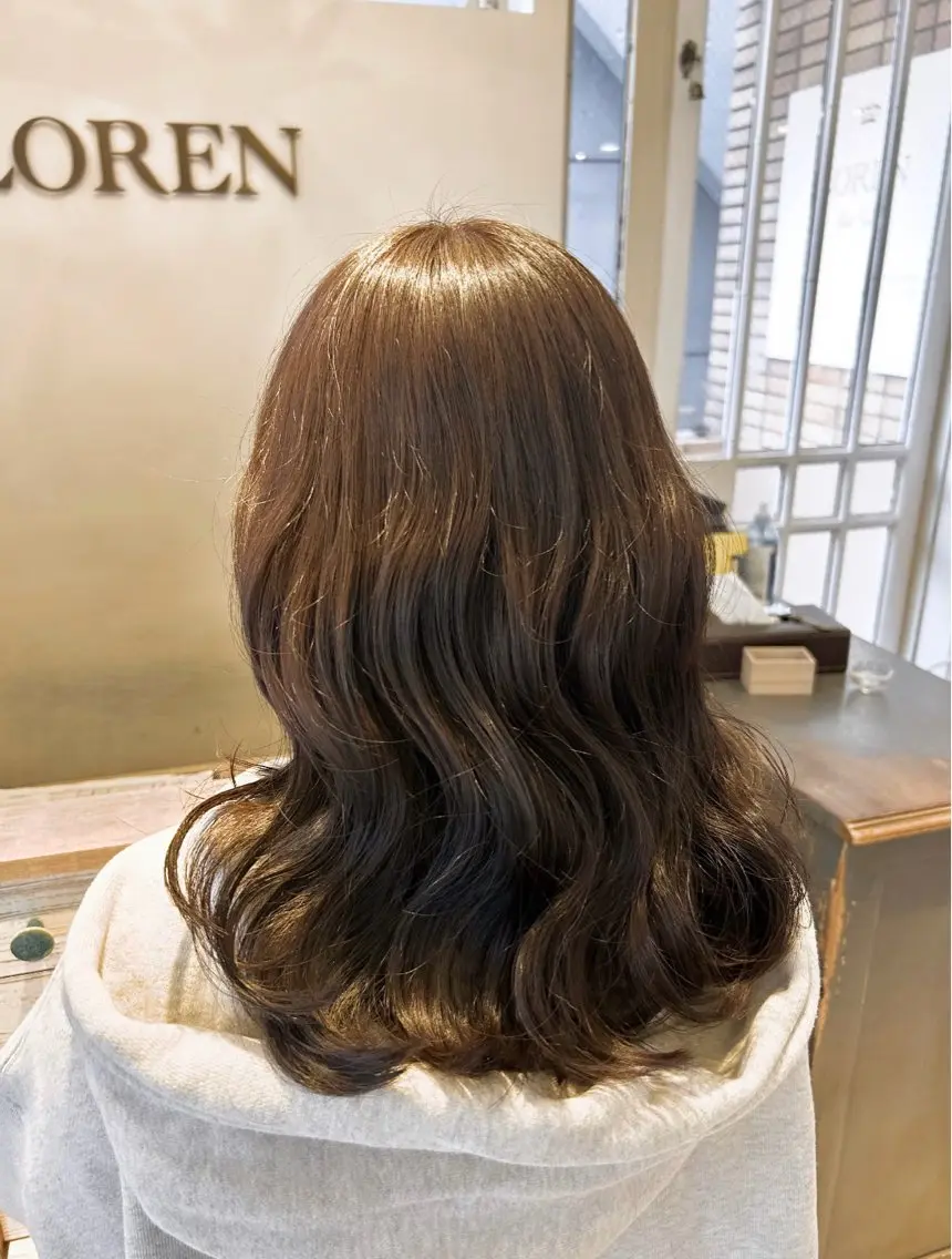 カラー ヘアカラー トリートメント 山本美月♥️艶カラー 🦄暖色カラー♥️のヘアスタイル