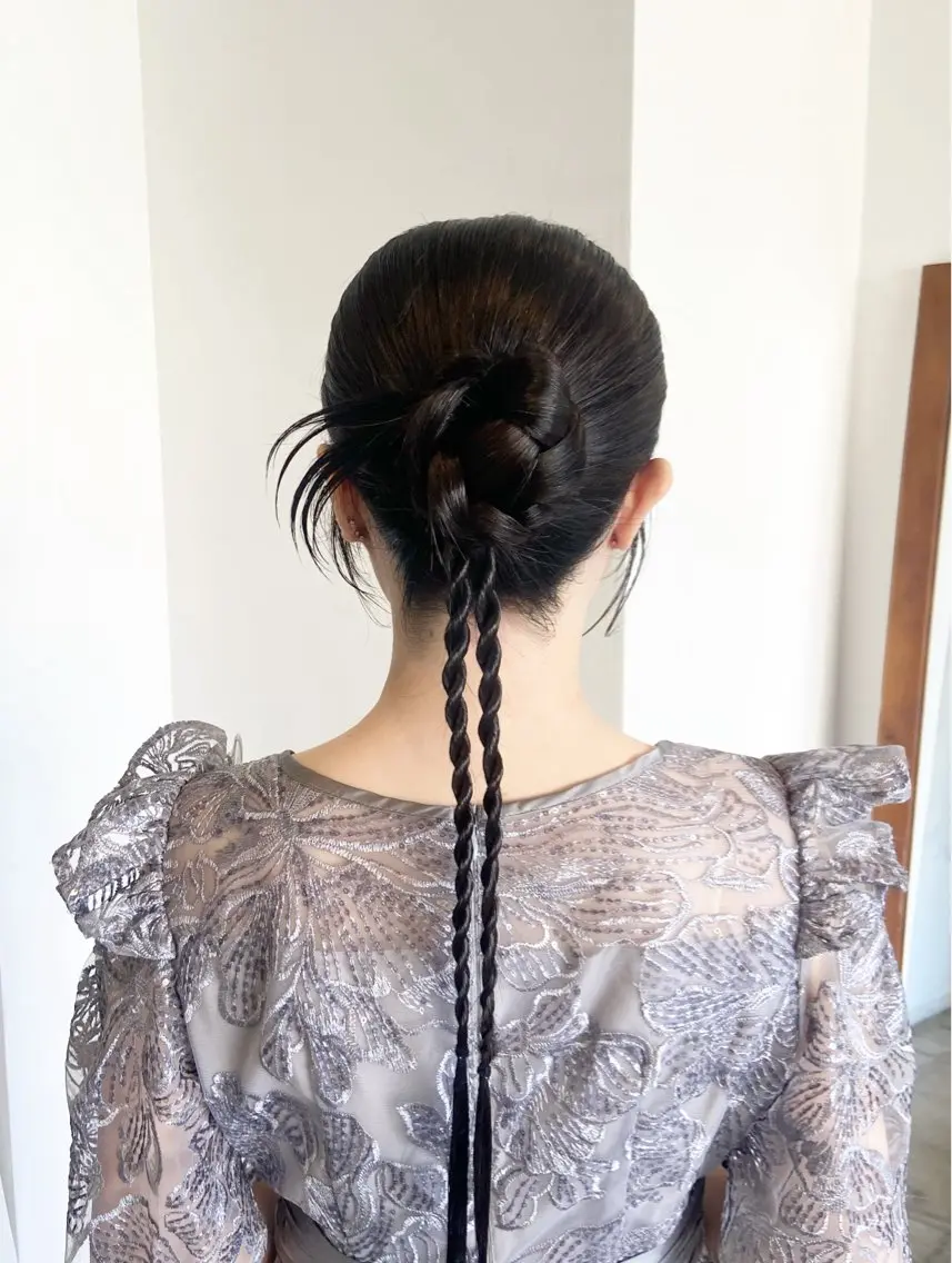 ヘアアレンジ まつ あみのヘアスタイル