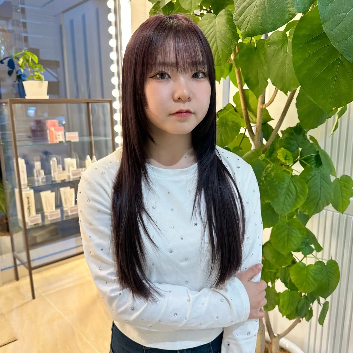 ロング カラー KOGA／ 髪質改善、赤み消しのヘアスタイル