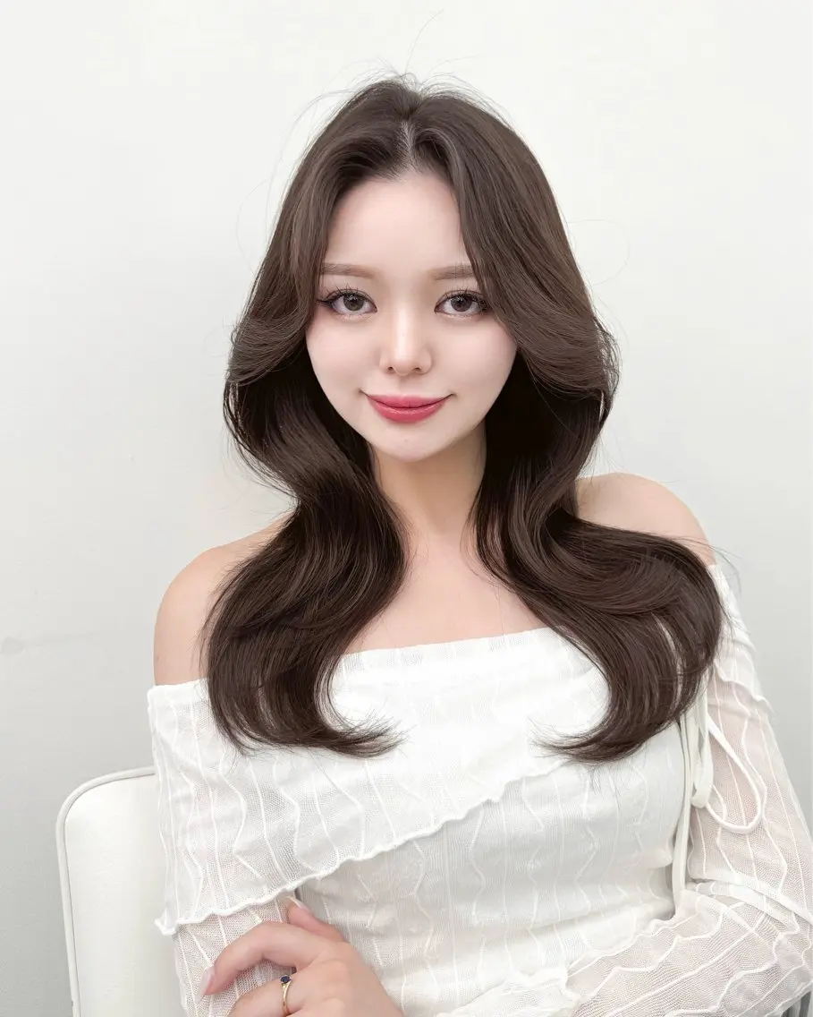 ロング 韓国ヘア　紗希 🦋のヘアスタイル