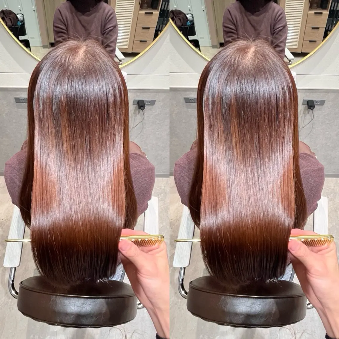 ロング カット ヘアカラー トリートメント 銀座⭐️髪質改善⭐️ 平中 留生のヘアスタイル
