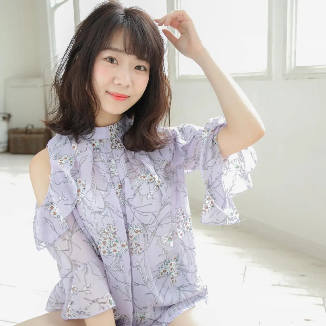 セミロング カラー 【全席個室サロン】 NUMBER 天王寺のヘアスタイル