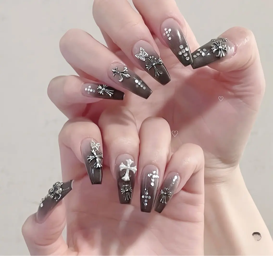 ネイル アニマル柄 べっ甲ネイル ブルー ボルドー ブラウン ハンドネイル Rin Nail 新大久保店のネイルデザイン