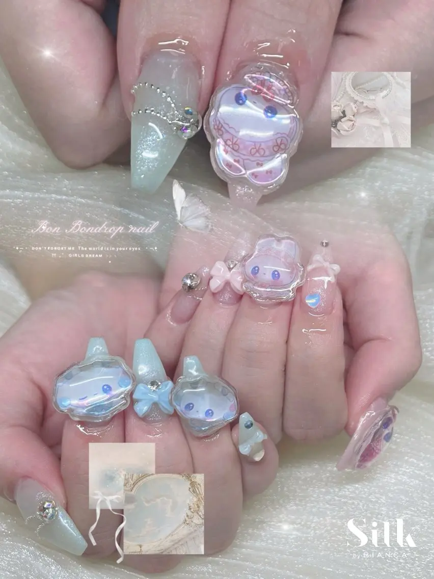ネイル ハンドネイル 𝐒𝐢𝐥𝐤 🎀𝐚𝐧𝐧𝐚のネイルデザイン