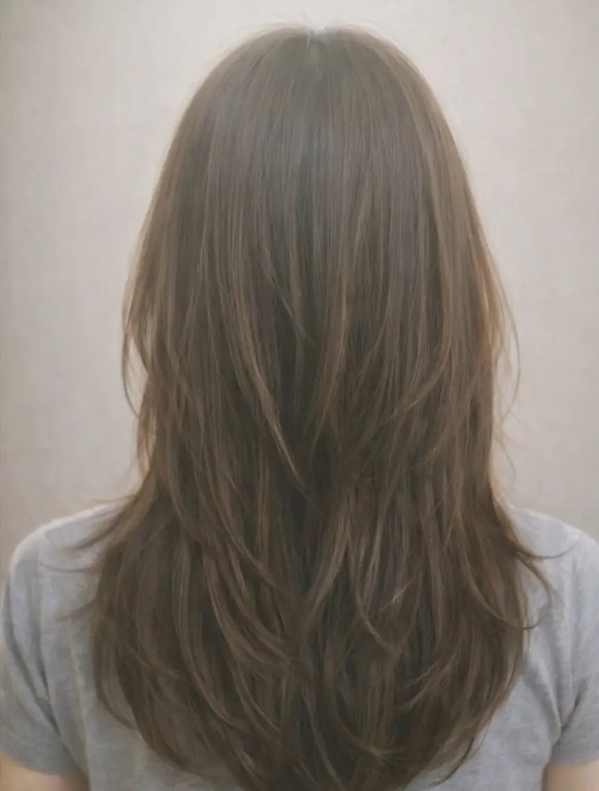 ロング カット ヘアカラー トリートメント M.SLASH 大元研二のヘアスタイル