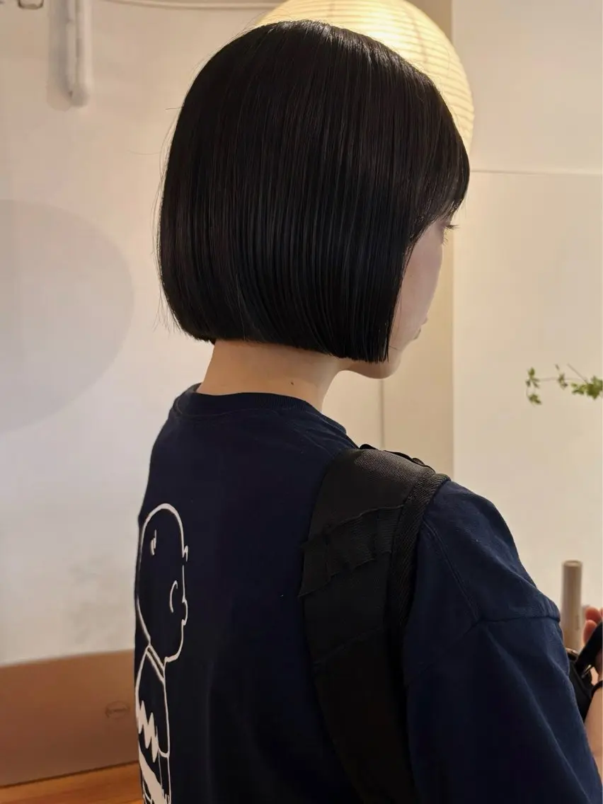 ショート ボブ カット ヘアカラー トリートメント 🍑透明感hair ・NENE🍑のヘアスタイル