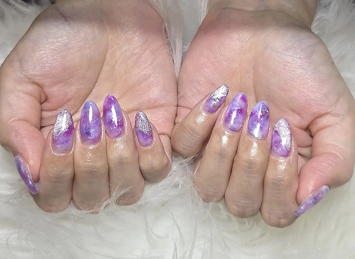 大理石風ニュアンスネイル☆の写真