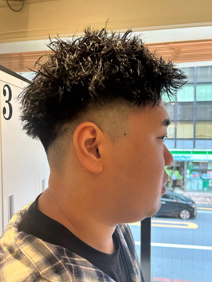 ショート パーマ メンズ カット パーマ kawabe maikoのヘアスタイル