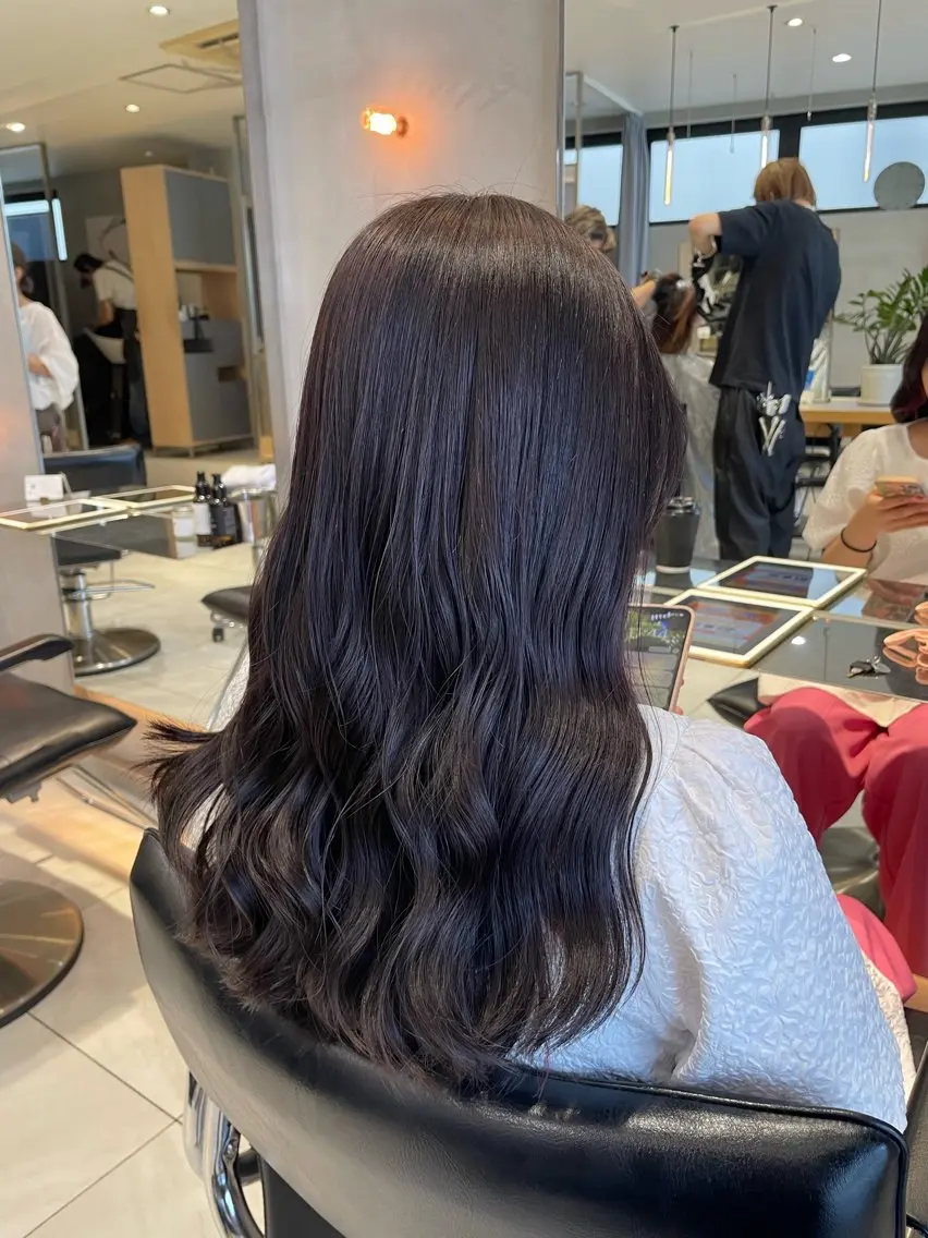 セミロング カラー ヘアアレンジ 艶髪/レイヤーカット 🐣misakiのヘアスタイル