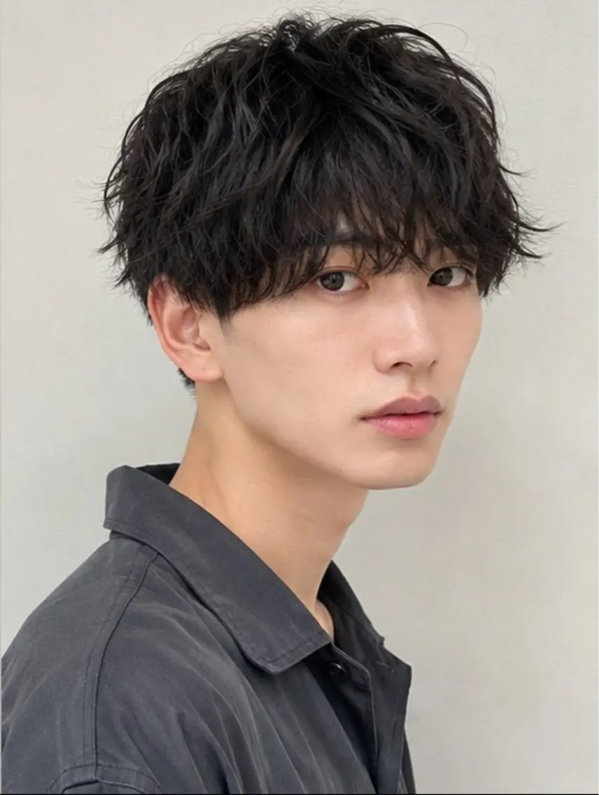 ショート パーマ メンズ カット パーマ メンズ特化/パーマ/ 髪質改善　高野奨馬のヘアスタイル