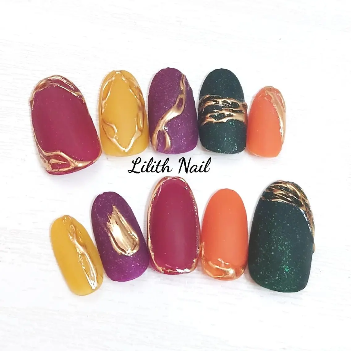 ネイル マットネイル ミラーネイル 冬ネイル ハンドネイル Lilith Nailのネイルデザイン