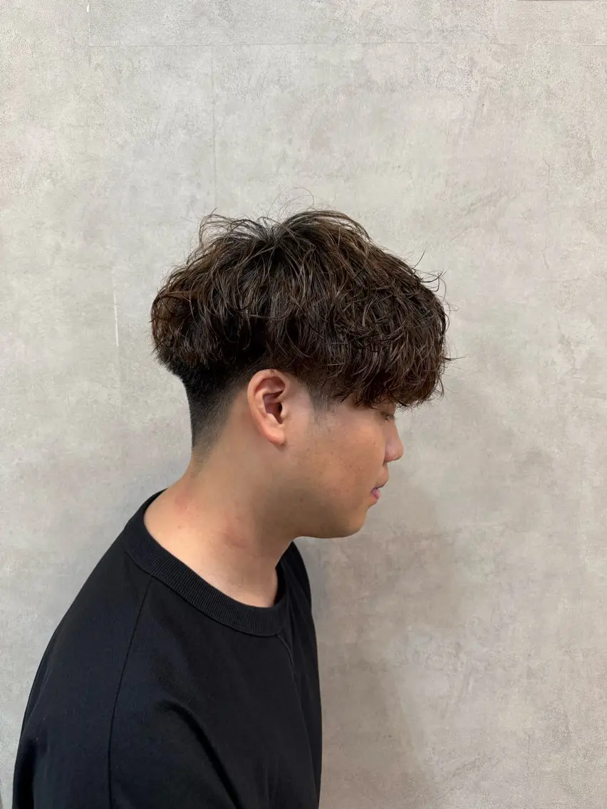 パーマ メンズ マッシュ メンズパーマ 刈り上げ カット パーマ maco /カラー・縮毛矯正のヘアスタイル