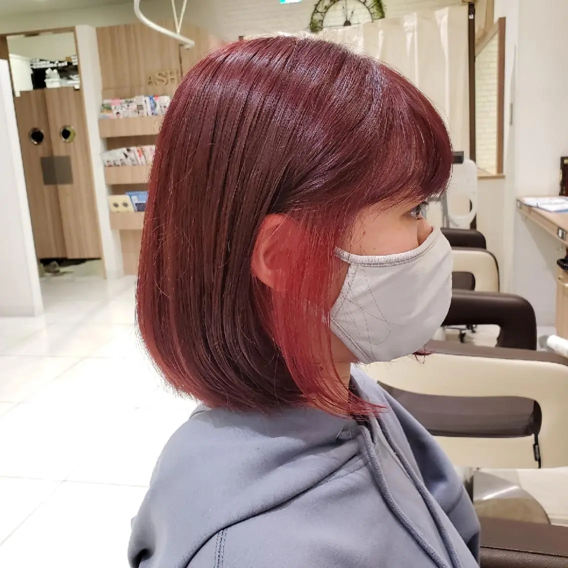 ショート カラー ブリーチ イヤリングカラー ピンクカラー 髪質改善 カラー特化🔥中村 和貴＜Ash津田沼＞のヘアスタイル