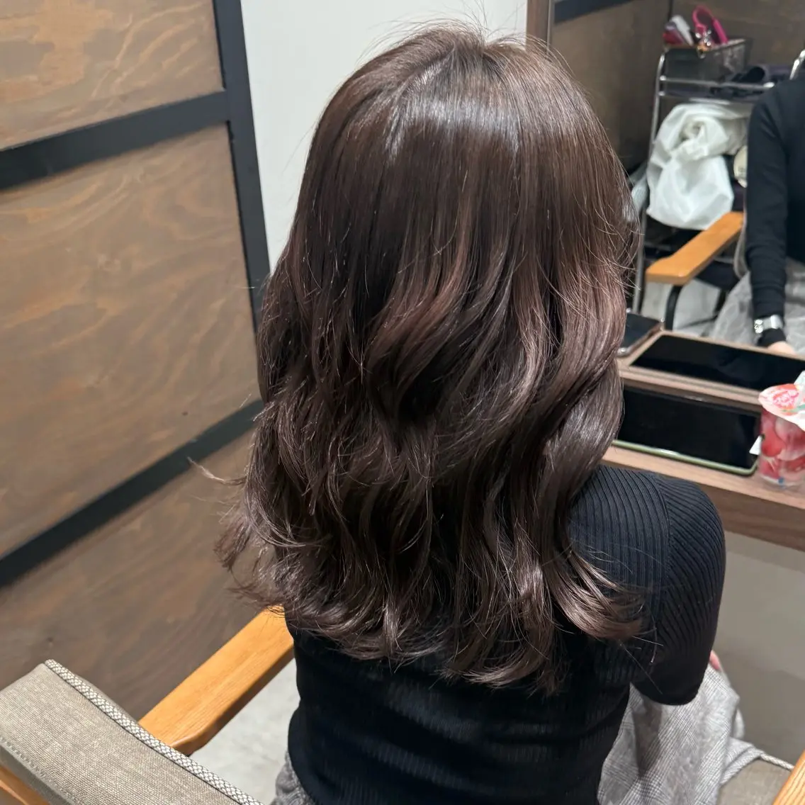 セミロング カット ヘアカラー ルナ🫐縮毛矯正 🫐髪質改善のヘアスタイル