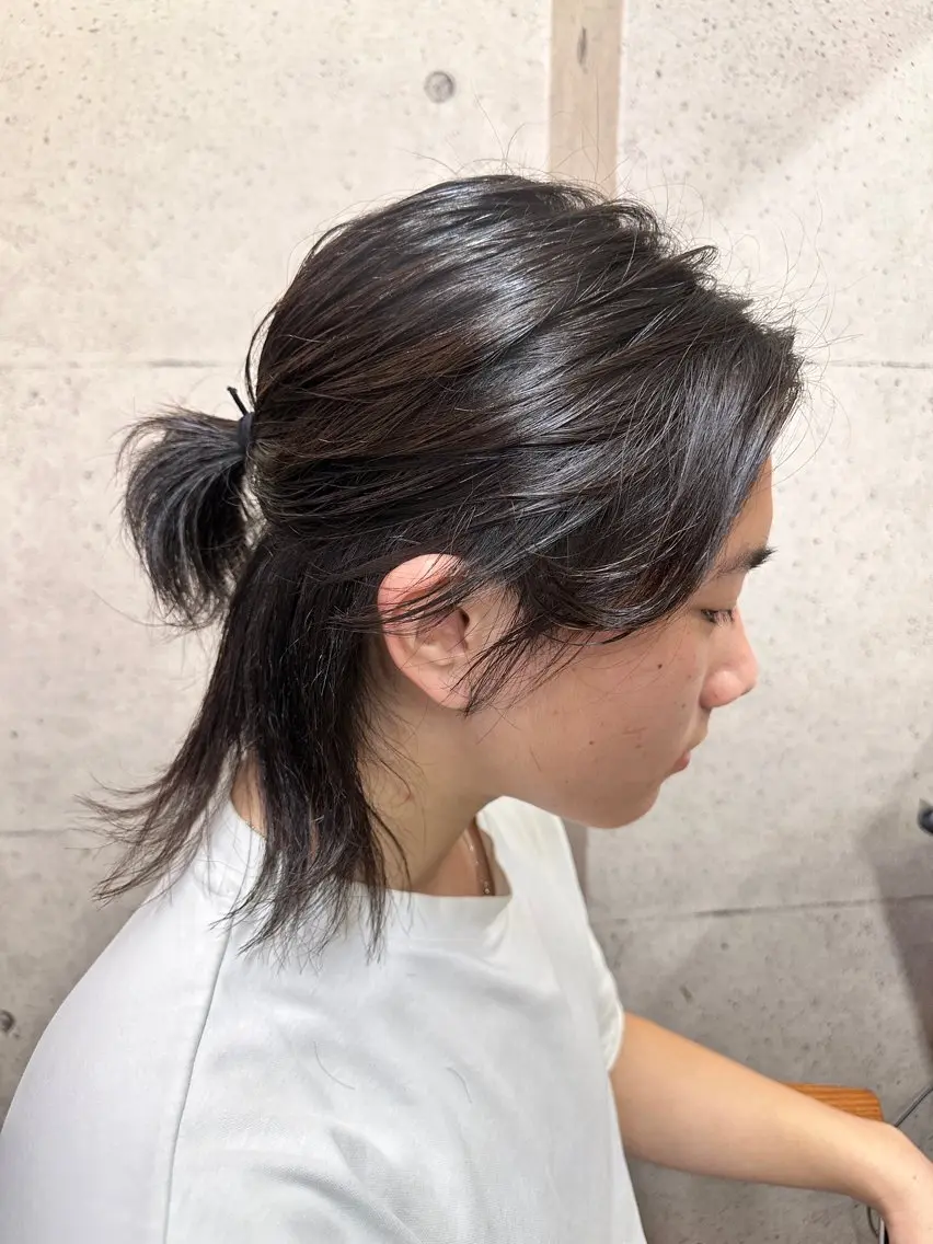 ミディアム メンズ メンズウルフカット ウルフカット ウルフ美容師🏆 MIZUKIのヘアスタイル
