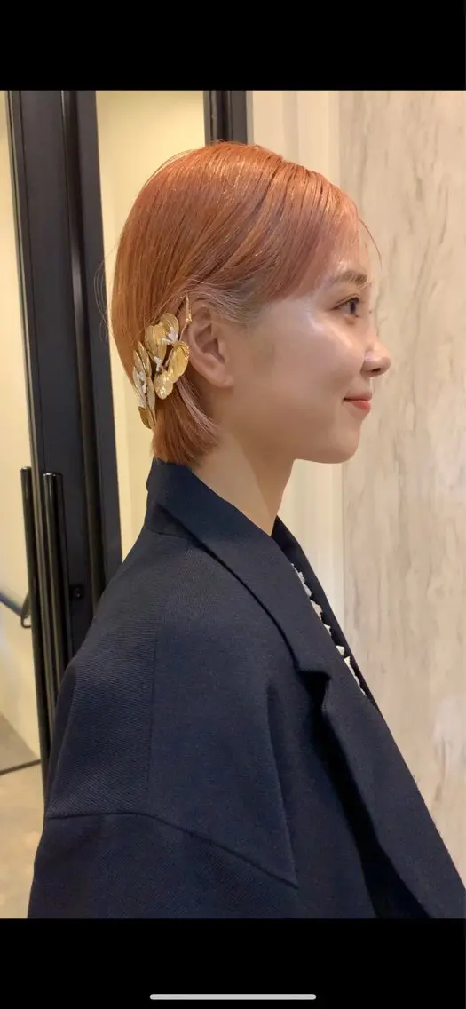 ショート ショートヘア ヘアセット 落合希 Olivebeigeのヘアスタイル