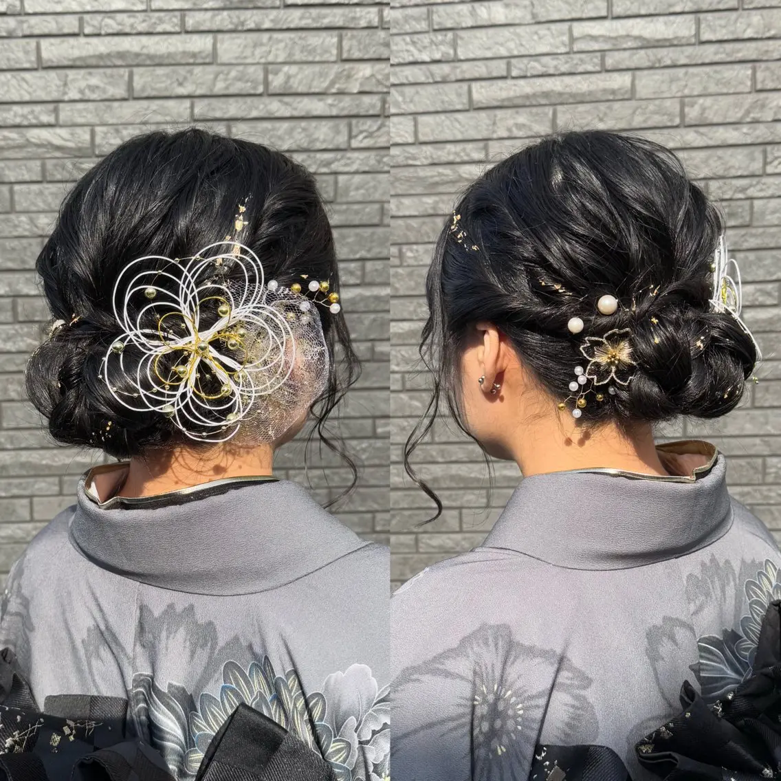 ミディアム ヘアアレンジ 成人式 NAGASHIMA RINAのマツエク・マツパデザイン