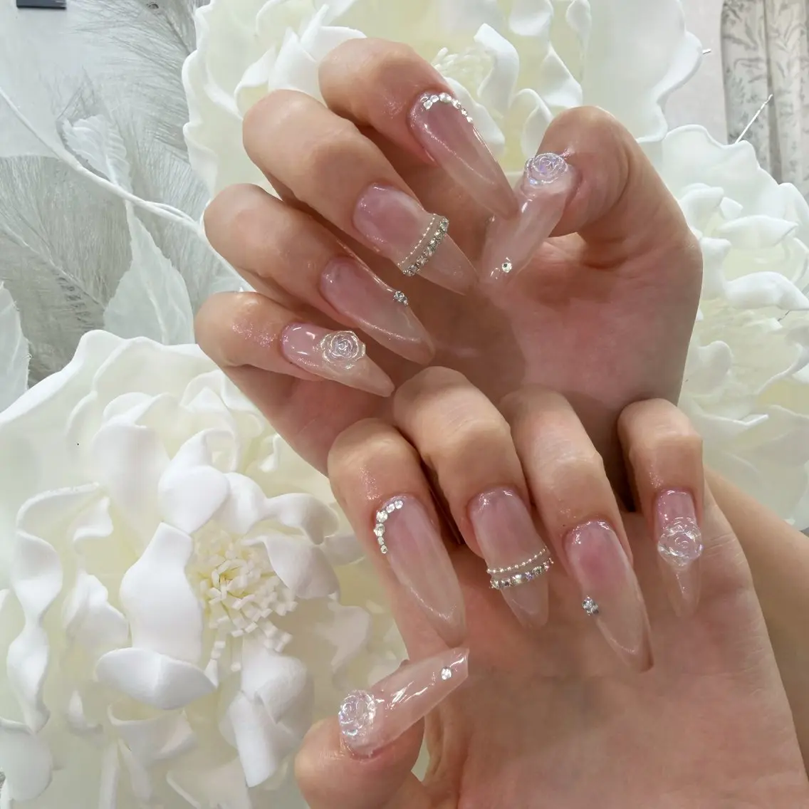 【ミニモ限定】チップ長さ出し+持ち込みデザイン🫧(オフなし)の写真