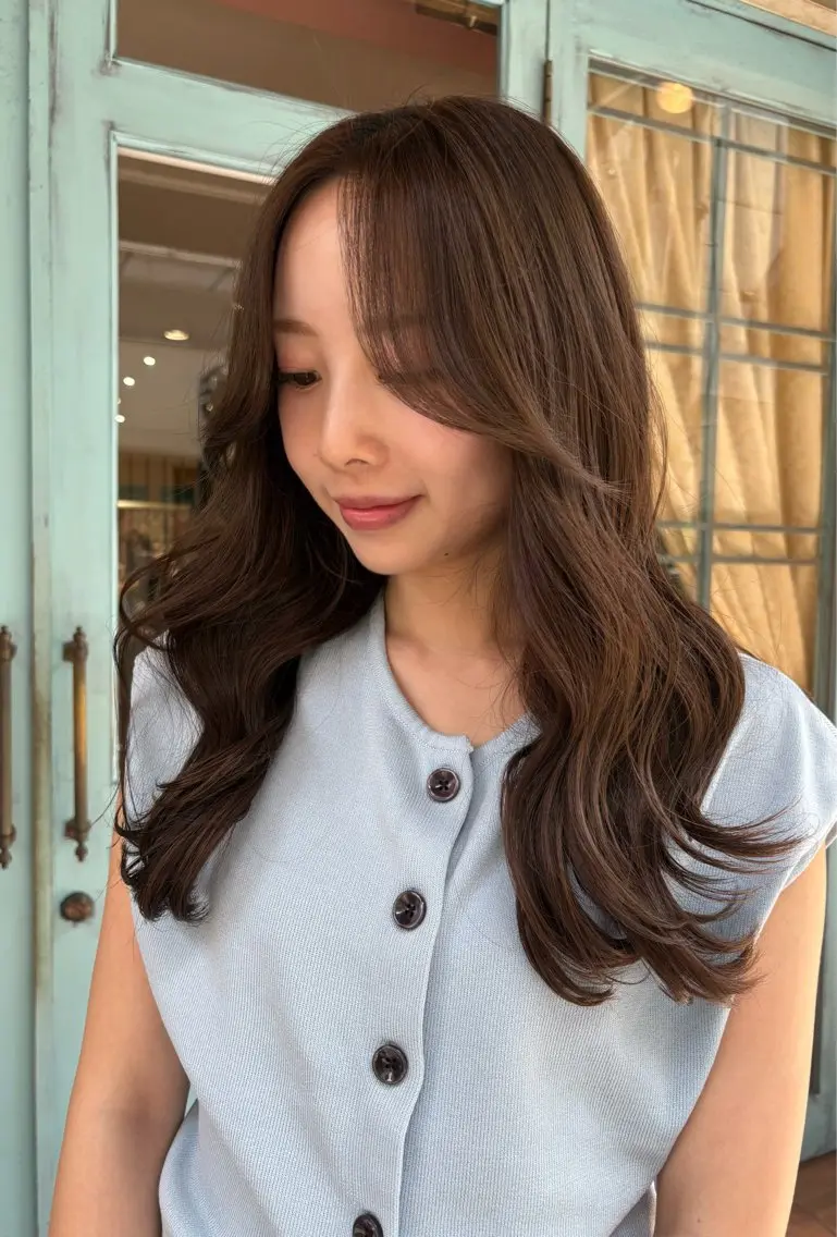 セミロング カラー カット ヘアカラー トリートメント なぎさ 🎀 / 透明感カラー/心斎橋のヘアスタイル