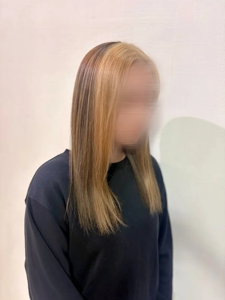 カラー ベージュカラー ハイライトカラー ミルクティーベージュ ヘアカラー 杉森 蘭琉のヘアスタイル