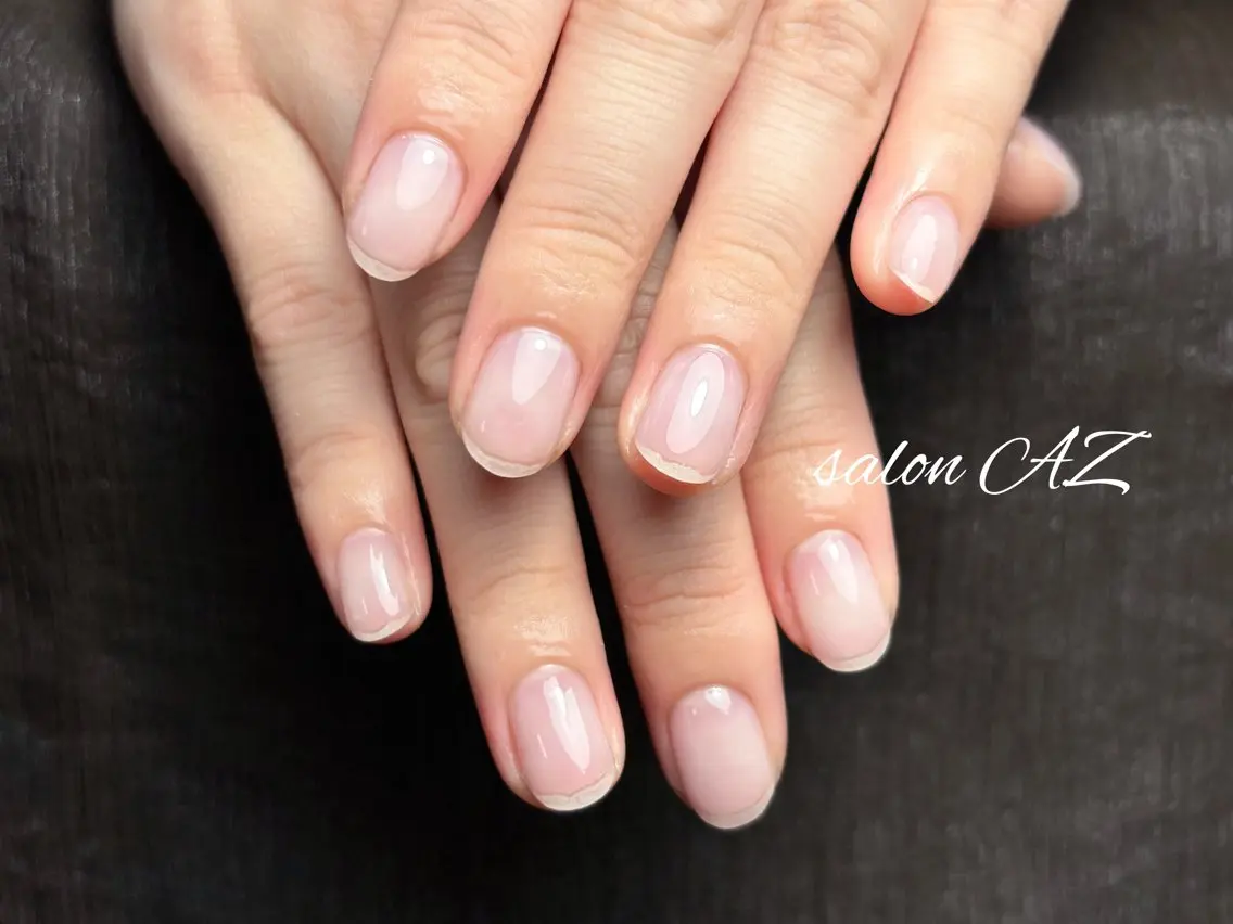 ネイル アートネイル 長さ出し フットネイル フレンチネイル ジェルネイル salon AZのネイルデザイン