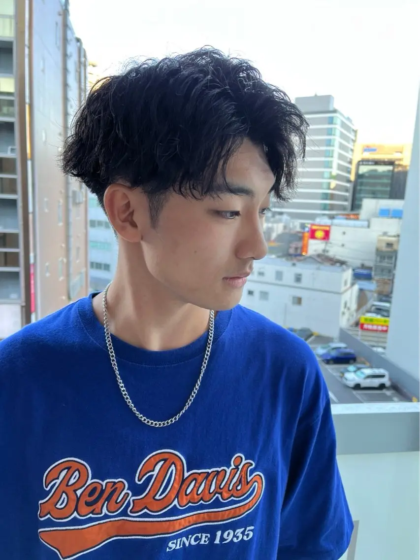 パーマ メンズ りき カラーモデル メンズ大歓迎！のヘアスタイル