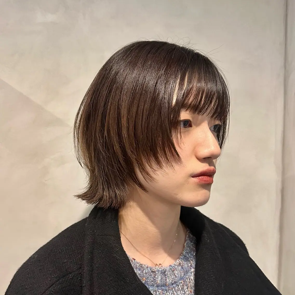 ミディアム ボブレイヤー ボブ レイヤーカット 似合わせカット ウルフカット Yuki☺︎パーマ レイヤーカットのヘアスタイル