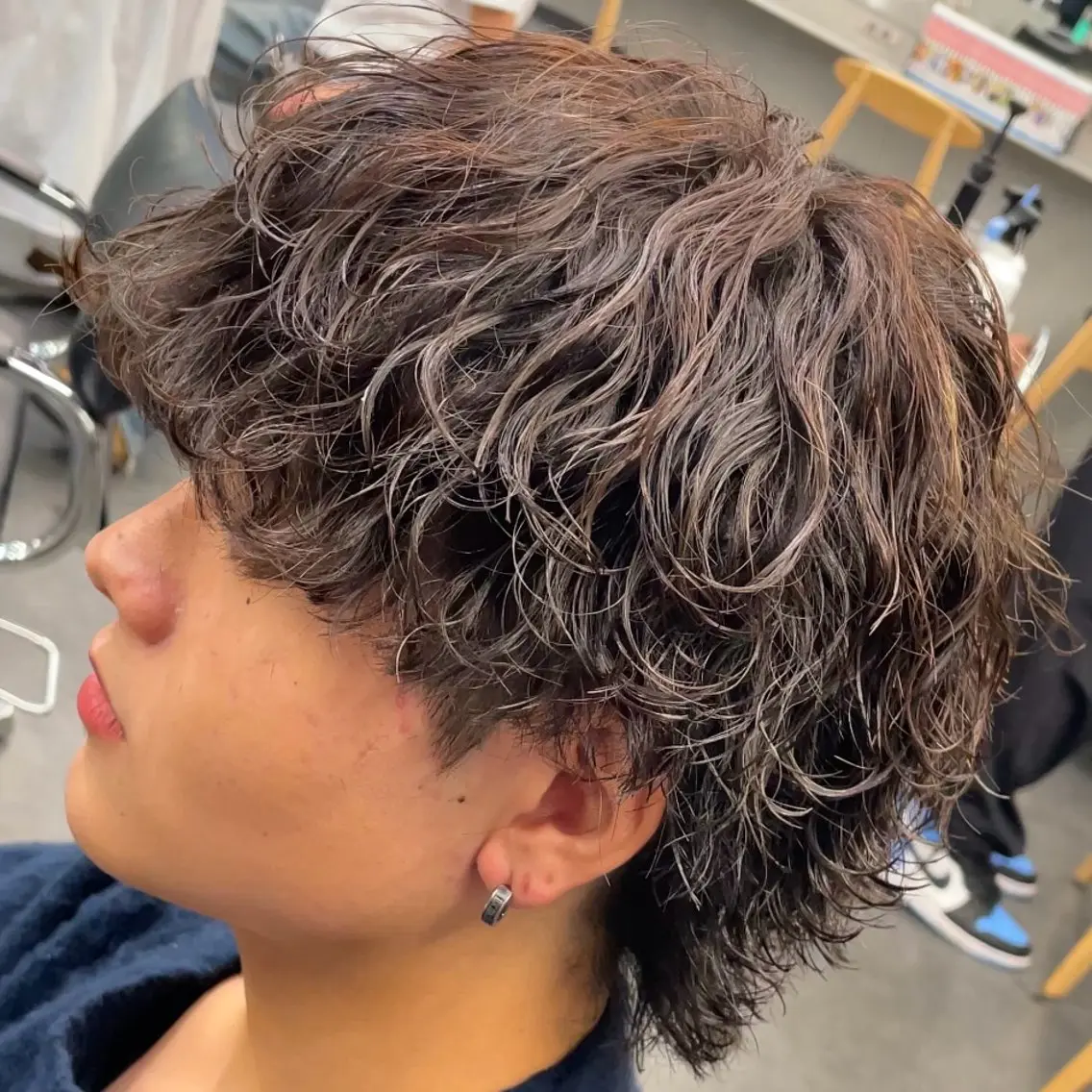 ミディアム パーマ ヘアアレンジ メンズ fifth 石川 凪のヘアスタイル