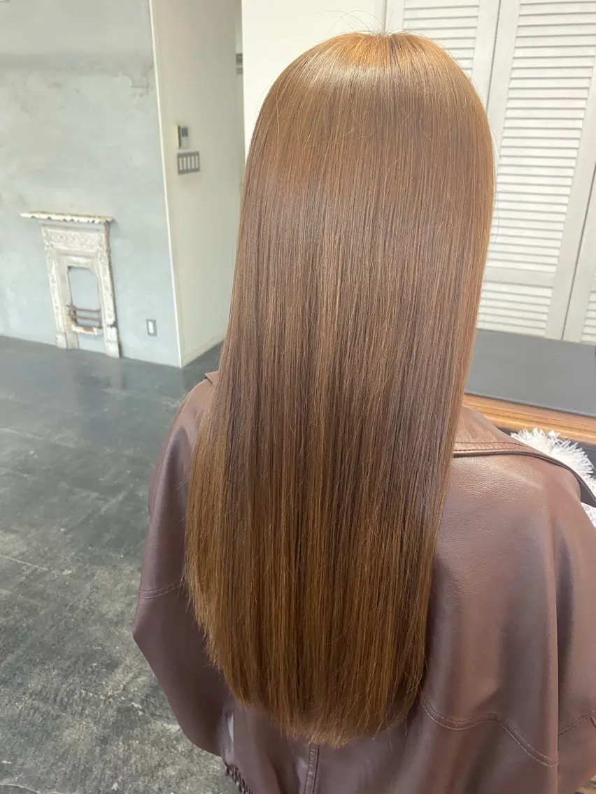 ロング カラー ベージュカラー カット ヘアカラー SET-UP りこ🧸のヘアスタイル