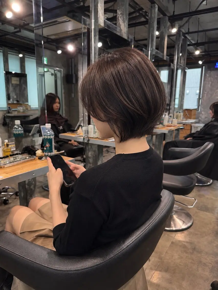 ショート カット ヘアカラー トリートメント ヘアセット 🩵必ず可愛く ボブ／ショート🩵のヘアスタイル