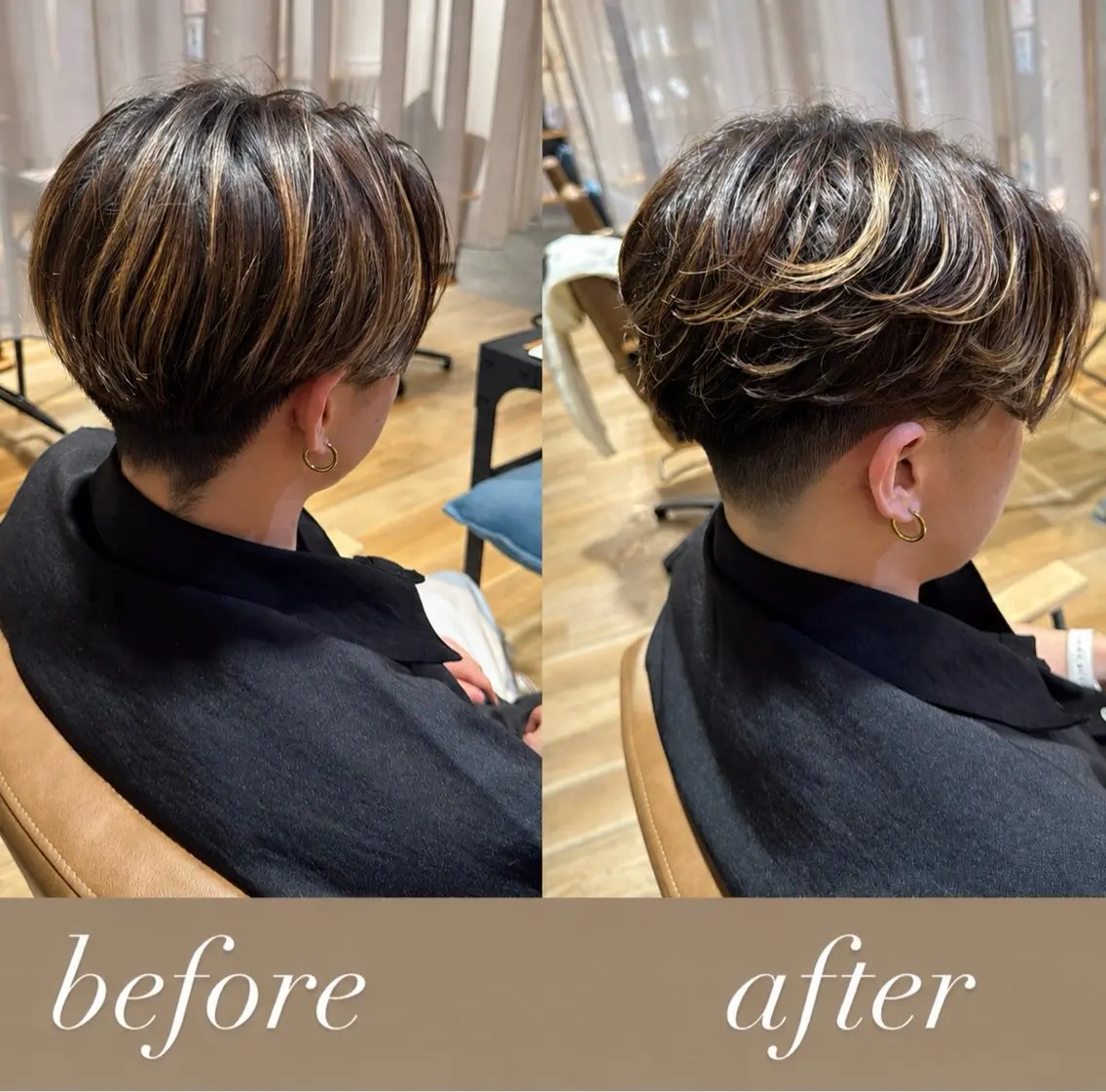 パーマ メンズ メンズパーマ ニュアンスパーマ フジイイブキ 髪質改善カラーのヘアスタイル