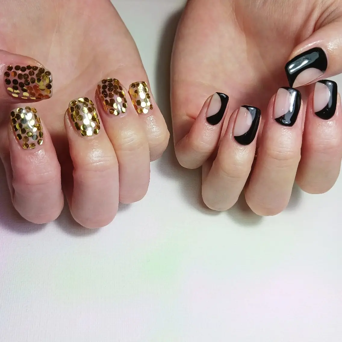 ネイル ジェルネイル ホログラムネイル 持ち込み ショートネイル ハンドネイル owlnail /持込みデザイン専門のネイルデザイン