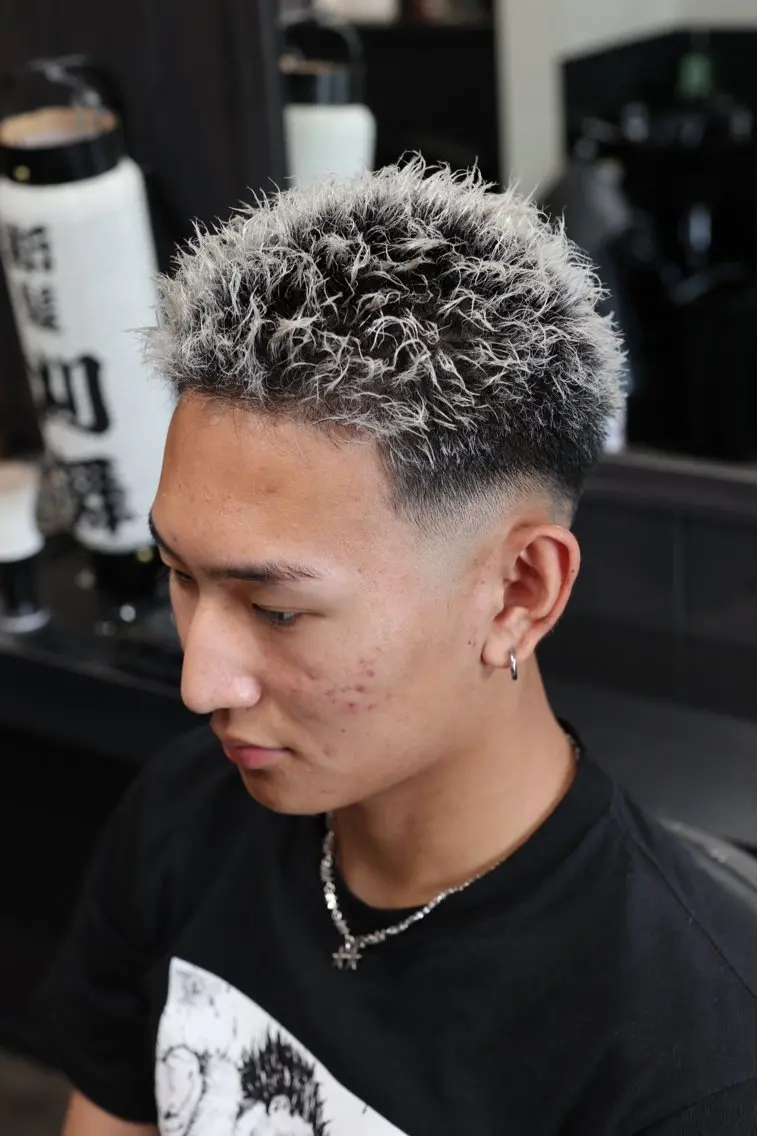 ショート カラー パーマ メンズ カット ヘアカラー パーマ 💈メンズ/パーマ 💈中目黒/谷のヘアスタイル