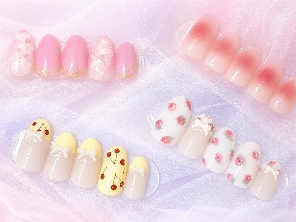 ネイル 春ネイル ハンドネイル Lili Nail Studio西荻窪店のネイルデザイン