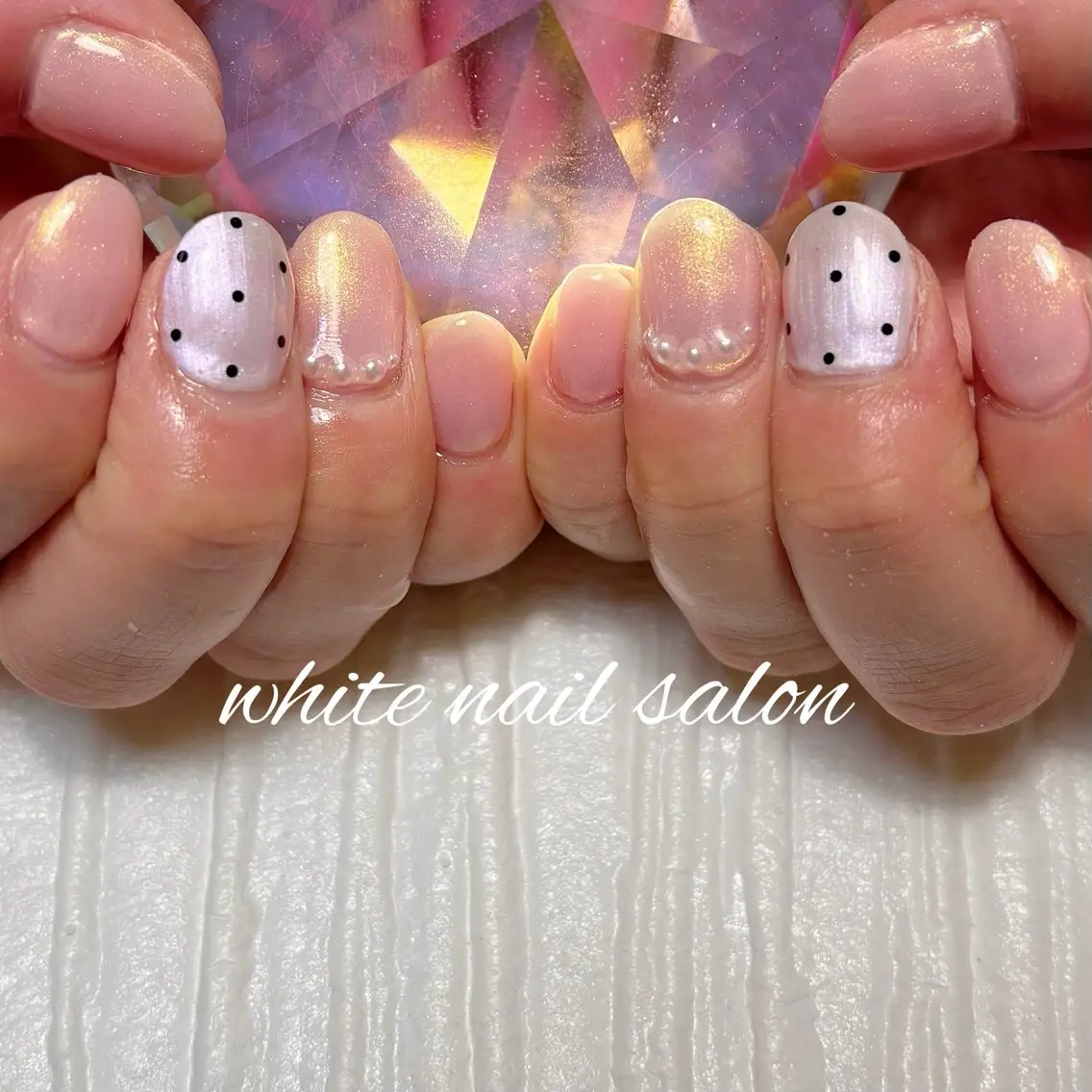 ネイル フットネイル ラメ(グリッター) ハンドネイル white nail salonのネイルデザイン
