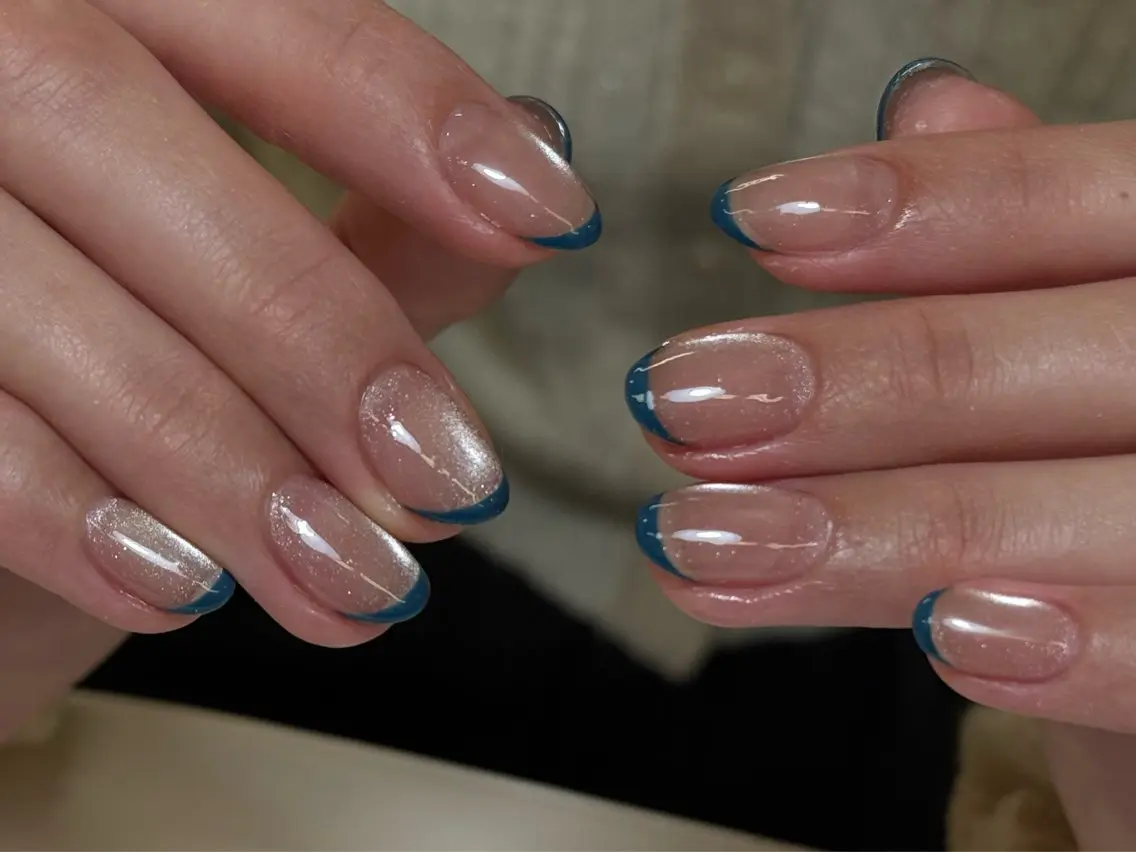 ネイル チークネイル フレンチネイル 韓国ネイル マグネットネイル 持ち込み ハンドネイル LINEA.nail STUDIOのネイルデザイン