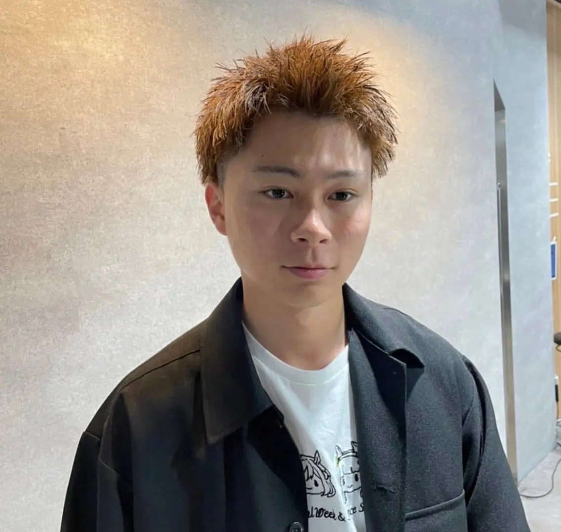 ショート カラー パーマ メンズ メンズパーマ カット ヘッドスパ ヘアセット 🔥メンズ 特化🔥菊水皐暉🔥のヘアスタイル