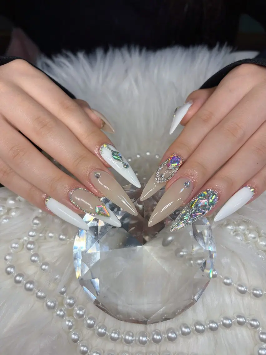ネイル アートネイル オーロラネイル チークネイル 長さ出し フットネイル ハンドネイル Chan nailsのネイルデザイン