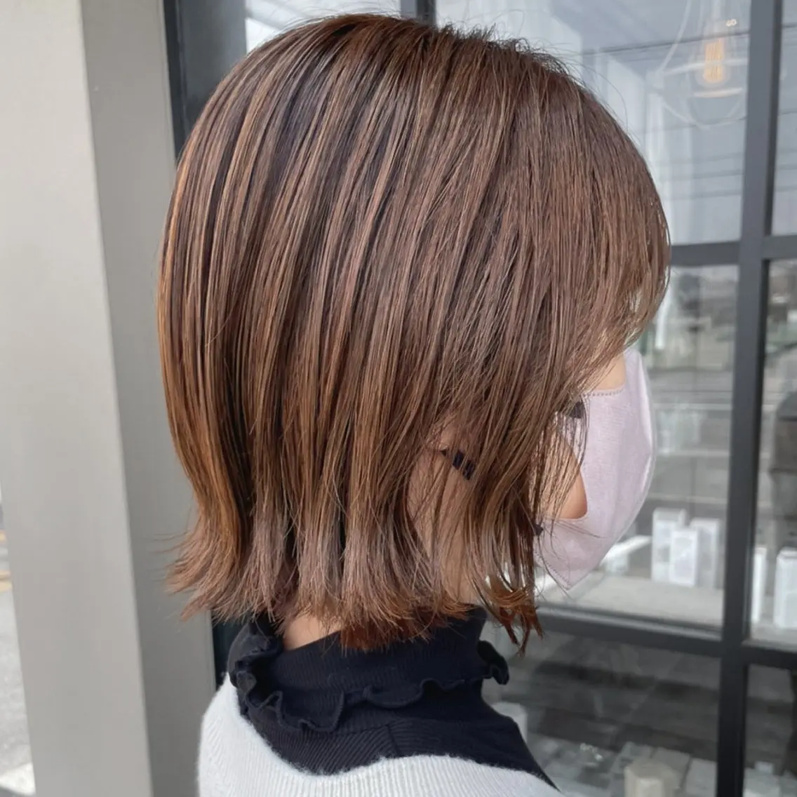 カラー ブラウンカラー ボブ 透明感カラー/パーマ 🌀アオノのヘアスタイル