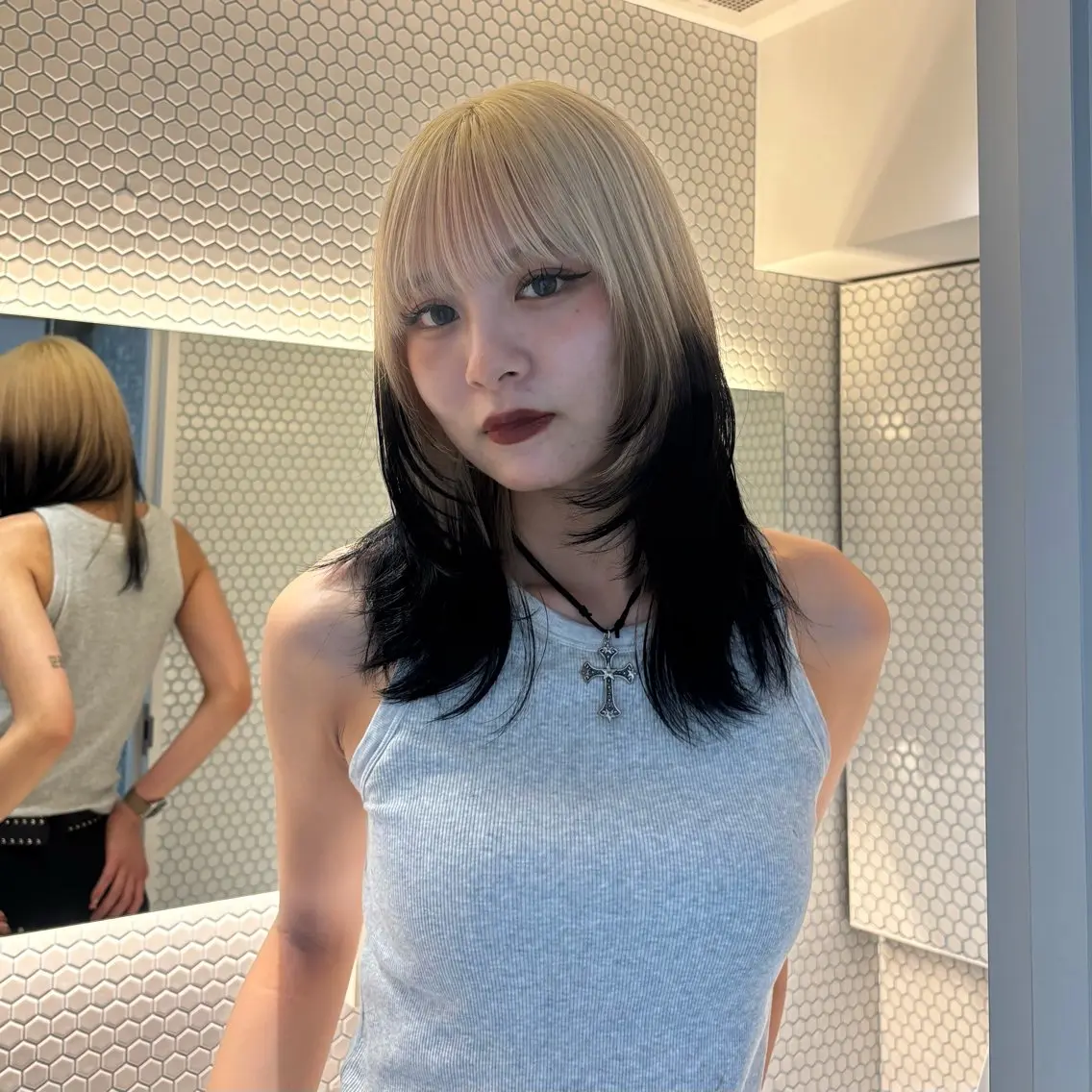 ミディアム カラー ヘアカラー カット無料 ✧︎* yuinaのヘアスタイル