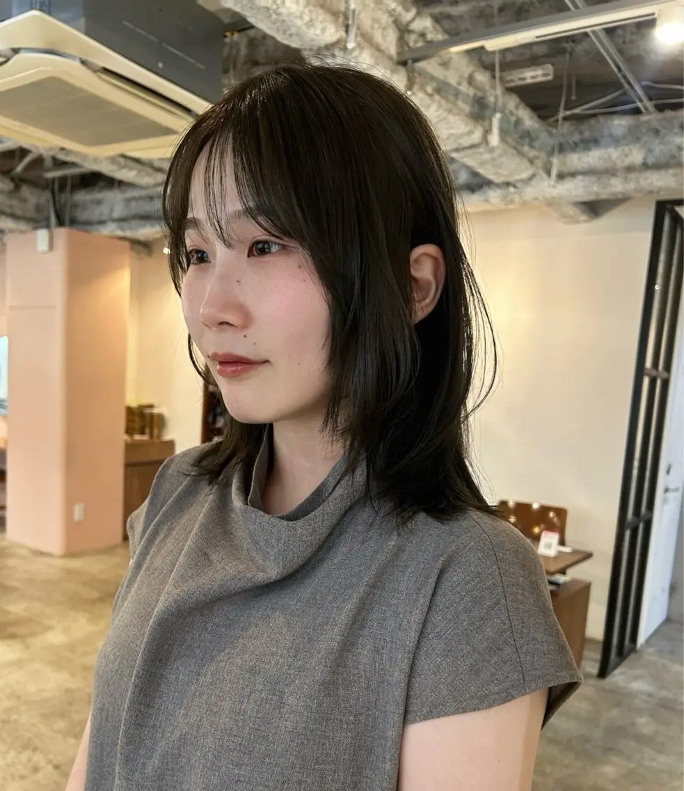 セミロング カラー ヘアアレンジ ヘアカラー 🎀suzuna 透明感colorのヘアスタイル